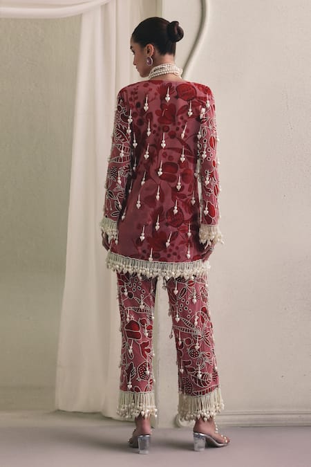 Payal & Zinal Net Jacket & Pant Set 