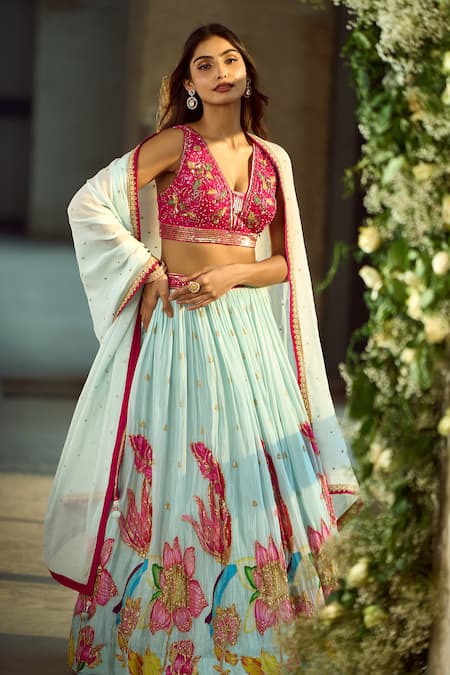 Samyukta Singhania Floral Pattern Lehenga Set 