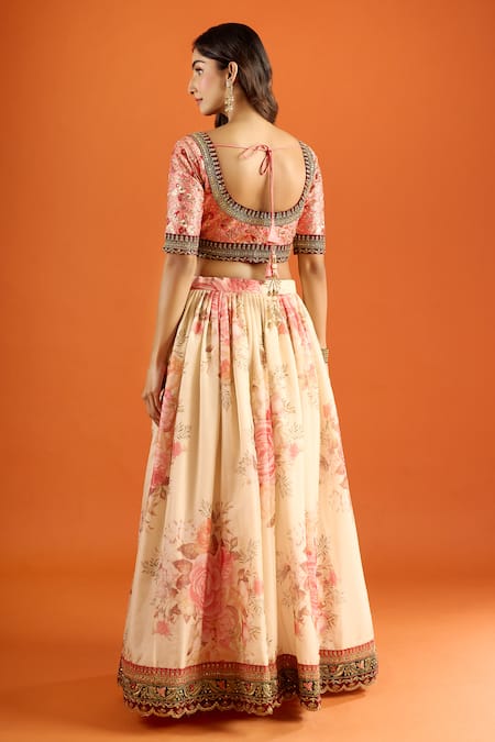 Naintara Bajaj Floral Pattern Art Silk Lehenga Set  