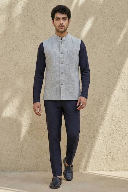 Bubber Couture Striped Linen Bundi 