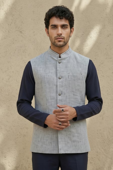 Bubber Couture Striped Linen Bundi 