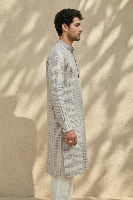 Buy_Bubber Couture_White Cotton Zeta Printed Kurta Set _Online_at_Aza_Fashions
