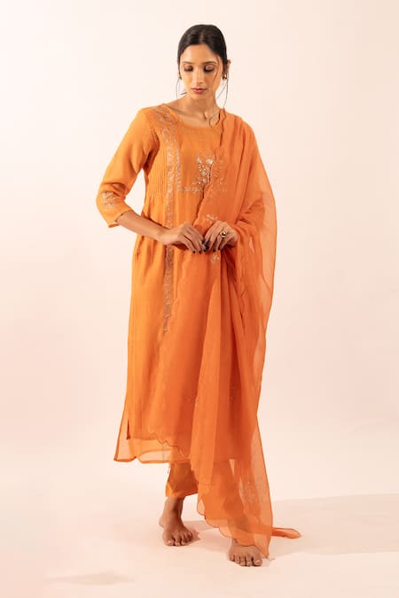 Tatwa Embroidered Straight Kurta Set 