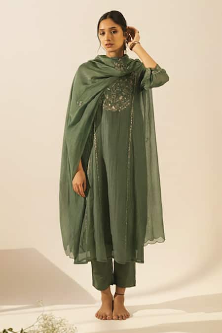 Tatwa Embroidered Chanderi Kurta Set 