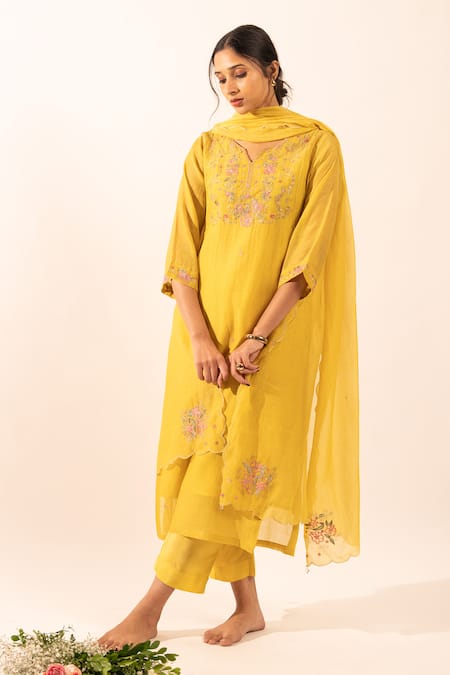 Tatwa Chanderi Embroidered Kurta Set  