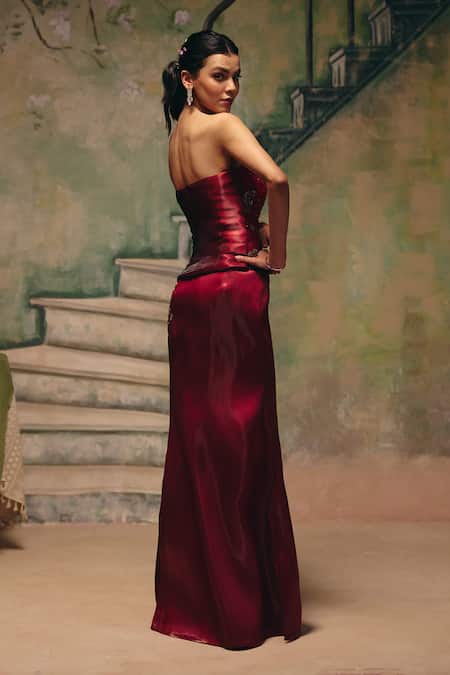 Label Moni K Rooh Embellished Corset & Skirt Set 