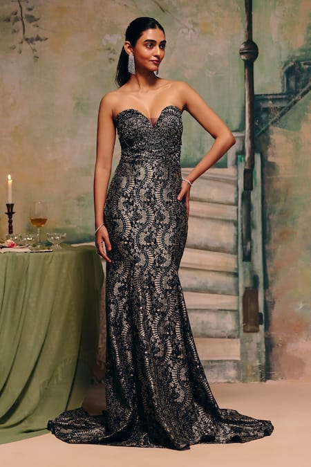 Label Moni K Senorita Embellished Bodycon Gown 