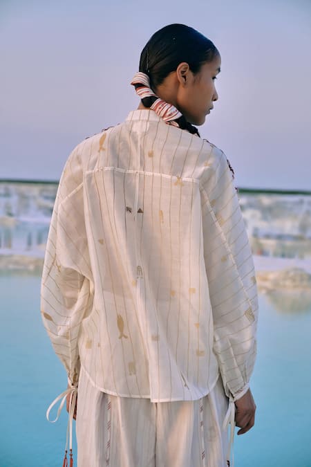 Ahmev Shwe Stripe Dolman Shirt 