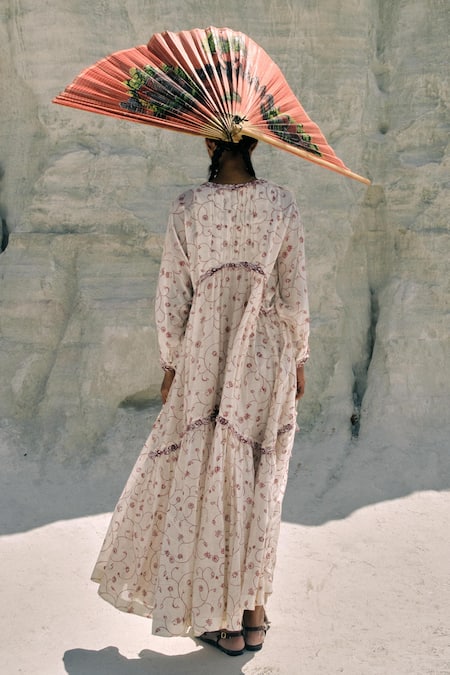 Ahmev Min Maw Chanderi Tier Dress  