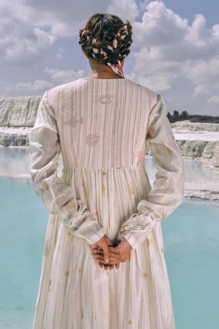 Ahmev Elysia Printed Angarkha Dress 