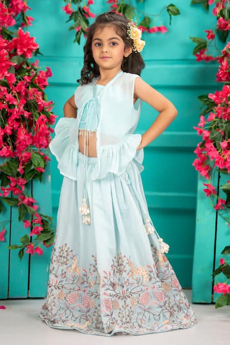 Shruti Jalan Cape & Embroidered Lehenga Set 