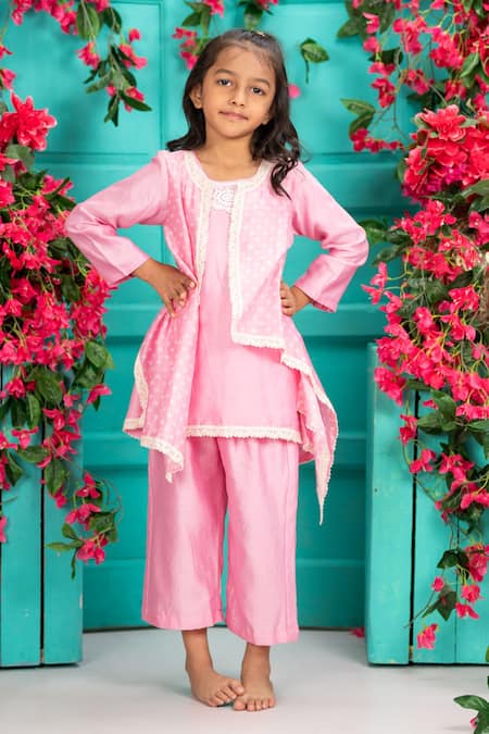 Shruti Jalan Bandhani Pattern Cape Palazzo Set 