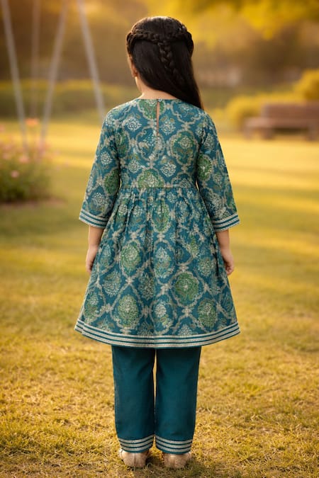 JILMIL DREAMWEAR Floral Print Anarkali & Pant Set 