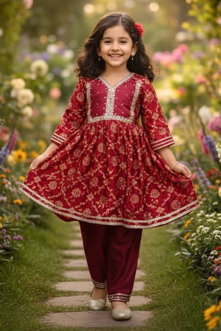 JILMIL DREAMWEAR Cotton Anarkali & Pant Set 