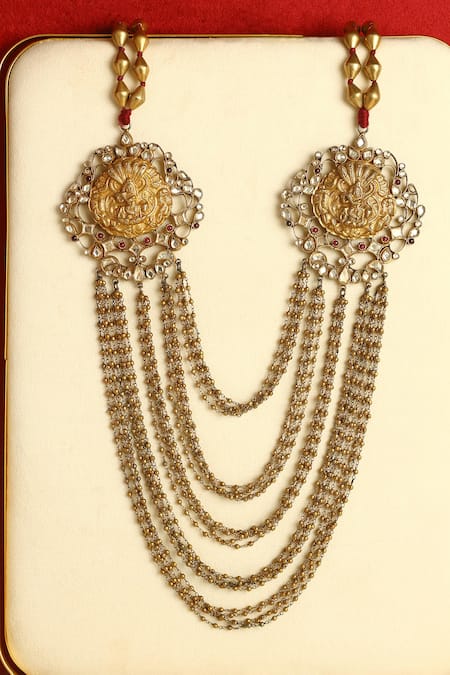 Mero Jewellery Handcrafted 92.5 Silver Kundan Necklace 