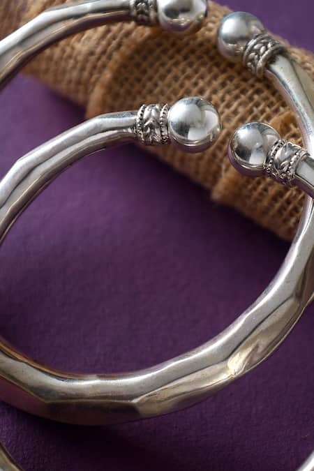 Mero Jewellery Handmade 92.5 Silver Anklet Set 