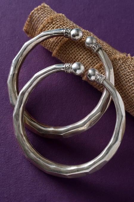 Mero Jewellery Handmade 92.5 Silver Anklet Set 