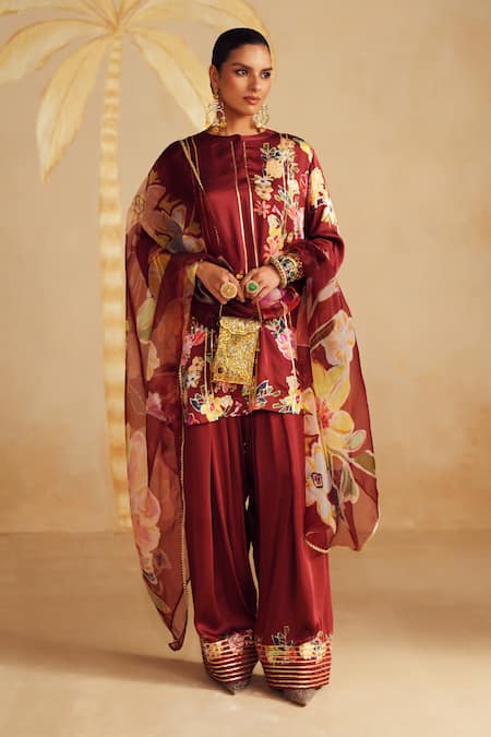 Rainas Dewrose Printed Kurta Pant Set 