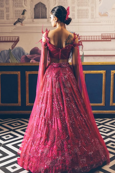 PRAVALIKA KOLA Azalea Embellished Lehenga Set 