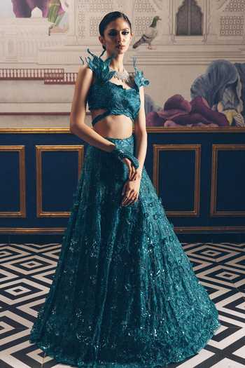 PRAVALIKA KOLA Di Fiori Embellished Lehenga Set 