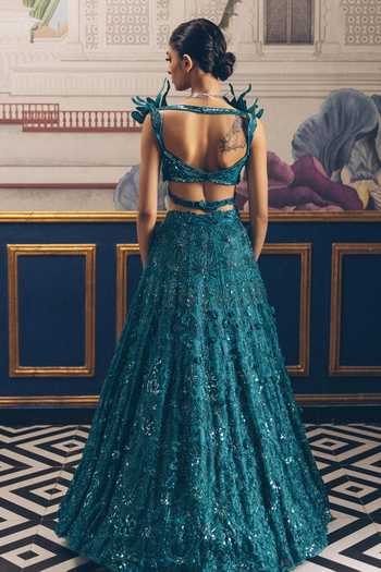 PRAVALIKA KOLA Di Fiori Embellished Lehenga Set 