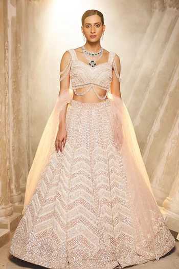Pravalika Kola Embellished Organza Lehenga Set 