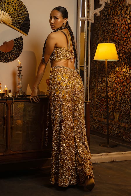 Vandana Sethi Sequin & Mirror Work Sharara Set 