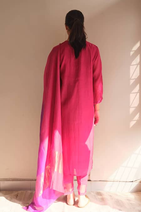 Juanita By Shubhda Nia Embroidered Chanderi Kurta Set