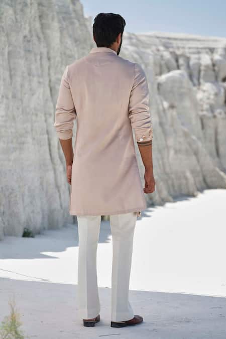 Amrit Dawani Radiance Rosegold Embellished Kurta Set 