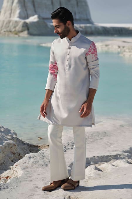 Amrit Dawani Celestial Blossom Hand Painted Kurta Set 