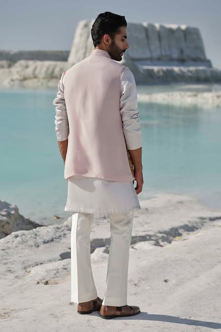 Amrit Dawani Rosewood Heritage Bundi Kurta Set 