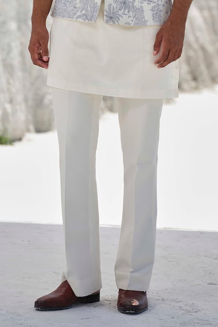 Buy Amrit Dawani Ivory Silk, Modal Wild Serenade Bundi Kurta Set Online at Aza Fashions Buy_Amrit Dawani_Ivory Silk, Modal Wild Serenade Bundi Kurta Set _Online_at_Aza_Fashions