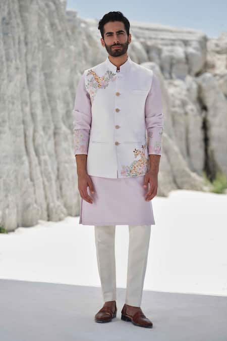 Amrit Dawani Pastel Safari Dreams Bundi Jacket Set 