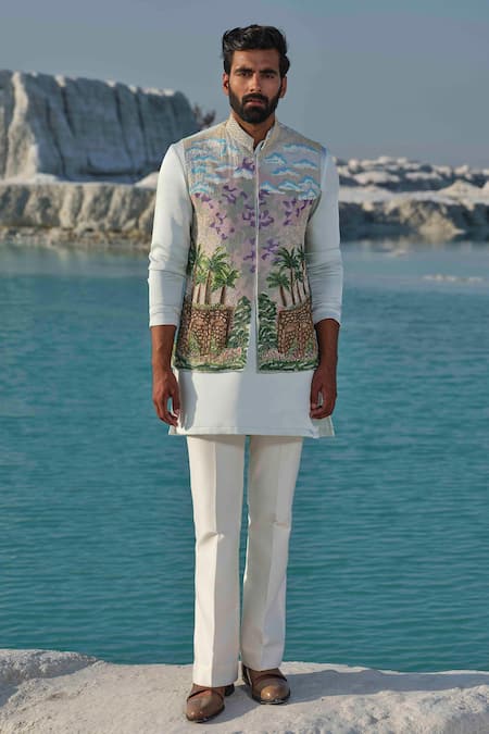 Amrit Dawani Oasis Mirage Bundi Jacket set 