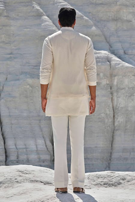 Amrit Dawani Indigo Horizon Painted Bundi Set 