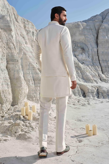 Amrit Dawani Pearl Horizon Embroidered Bundi Set 