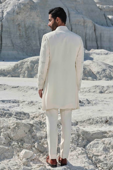 Amrit Dawani Ivoryn Beaded Jacket Set 