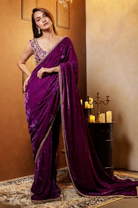 Dajwaree Nalini Embroidered Border Saree With Blouse 