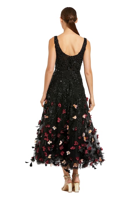 Mac Duggal 3D Flower Applique Dress 