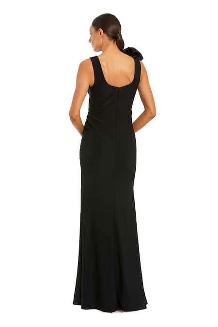 Mac Duggal Beaded Embellished Scoop Neck Dress 