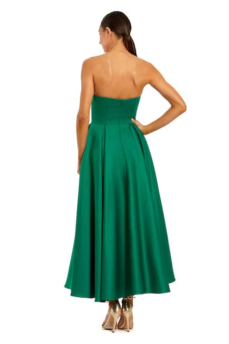 Mac Duggal 3D Floral Satin Dress 