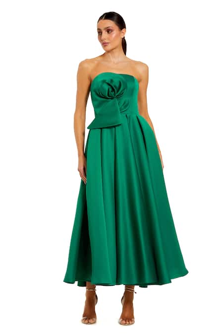 Mac Duggal 3D Floral Satin Dress 