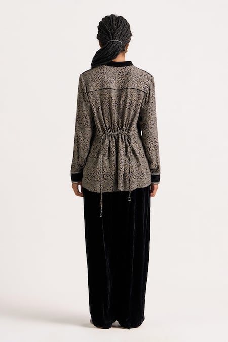 Ott The Metallic Braid Silk Shirt 