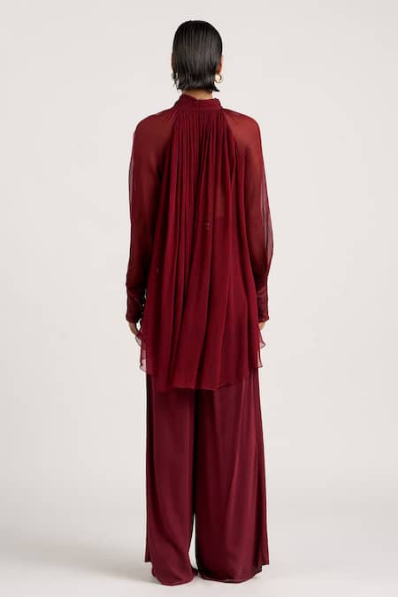 Ott Double-Layered Scarf Top 