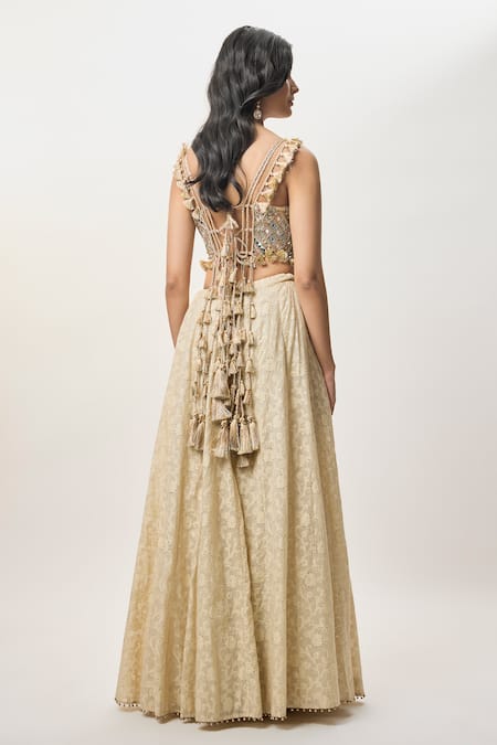 Payal Singhal Yasna Mukaish Jaal Lehenga Set 