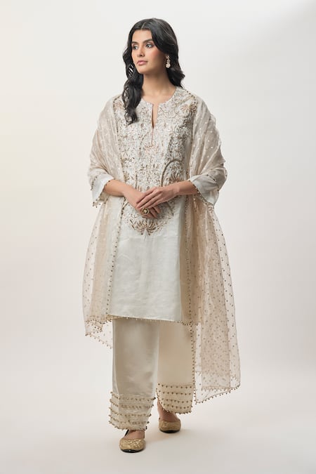 Payal Singhal Rangrez Striped Tissue Kurta Set 