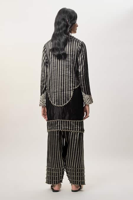 Payal Singhal Nysa Black Stripe Kurta Set 