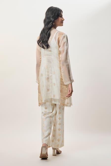 Payal Singhal Shirin Embroidered Yoke Kurta Palazzo Set 