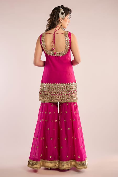 saina kapoor Embroidered Kurta Gharara Set 