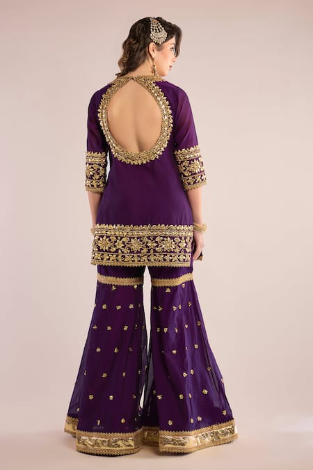 saina kapoor Chanderi Embroidered Kurta Set